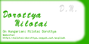 dorottya milotai business card
